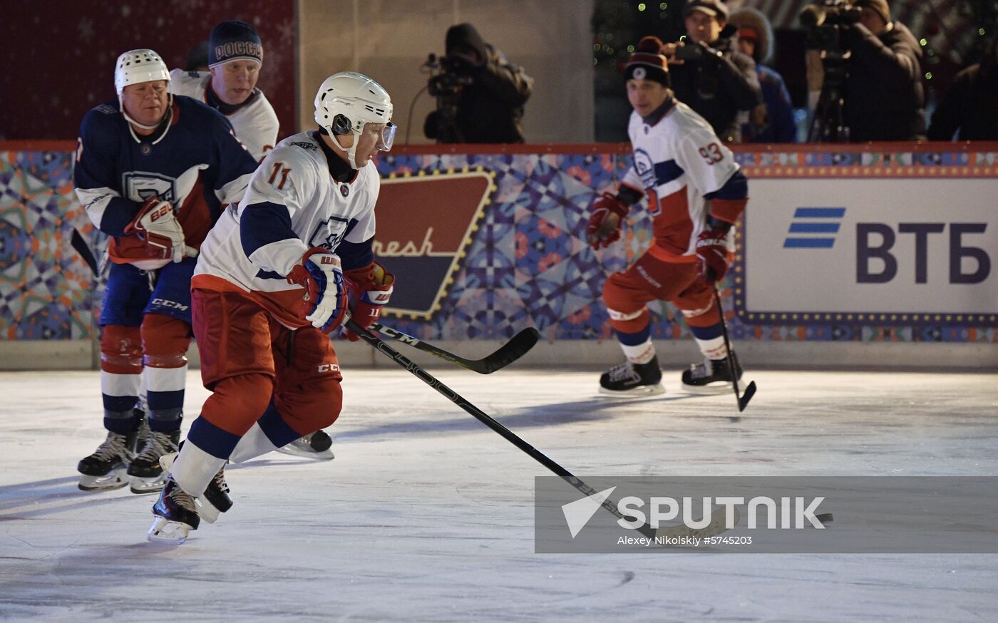 President Putin plays ice hockey match in Night Hockey League