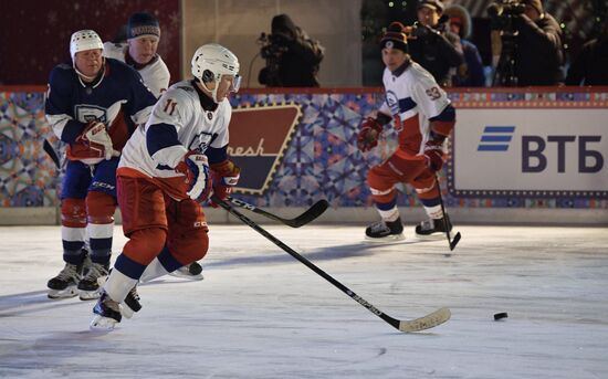 President Putin plays ice hockey match in Night Hockey League