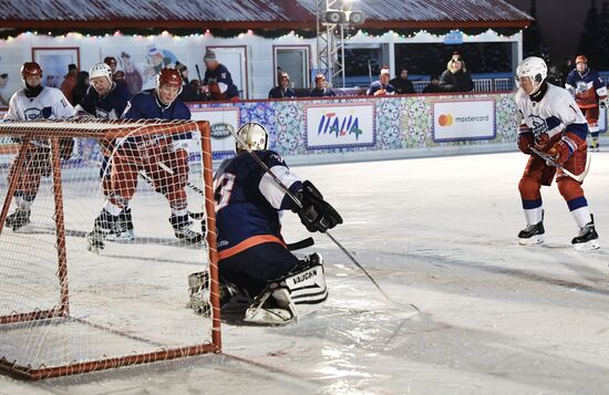 President Putin plays ice hockey match in Night Hockey League