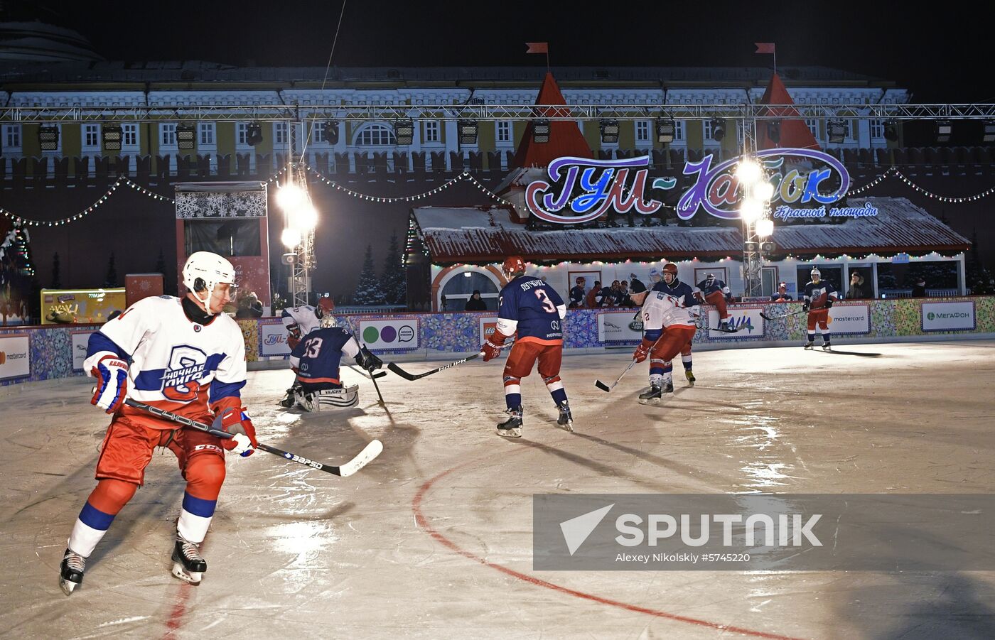 President Putin plays ice hockey match in Night Hockey League