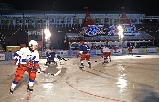 President Putin plays ice hockey match in Night Hockey League