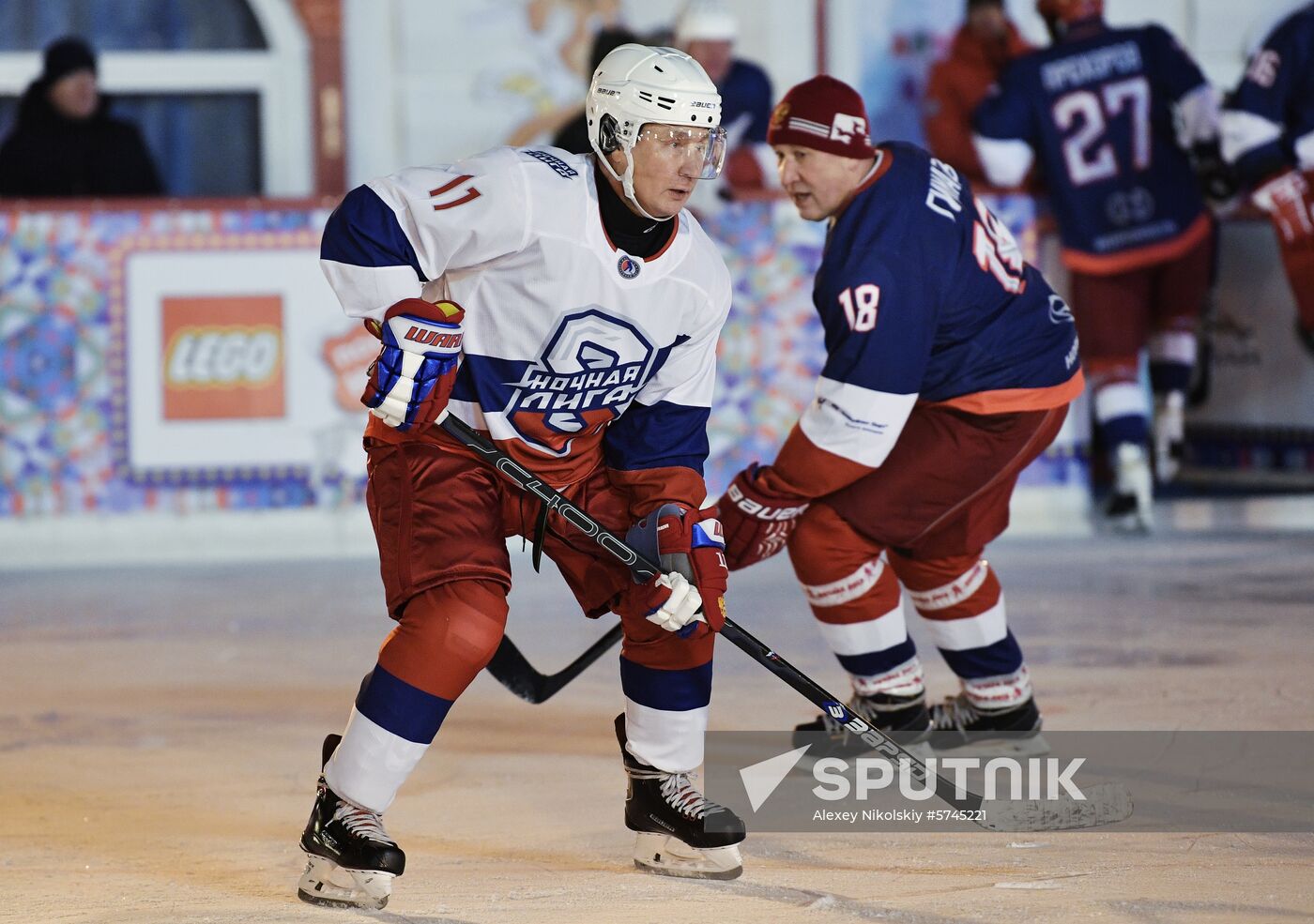 President Putin plays ice hockey match in Night Hockey League