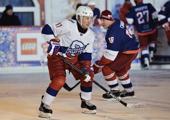 President Putin plays ice hockey match in Night Hockey League