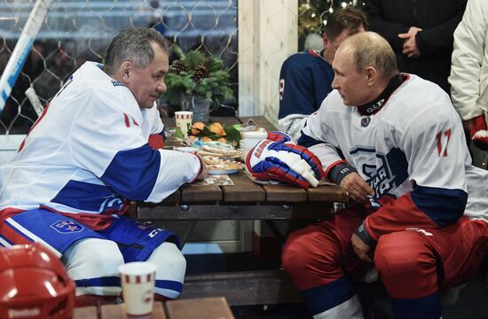President Putin plays ice hockey match in Night Hockey League
