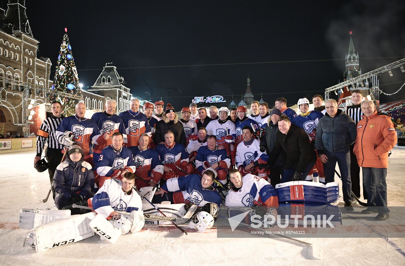 President Putin plays ice hockey match in Night Hockey League