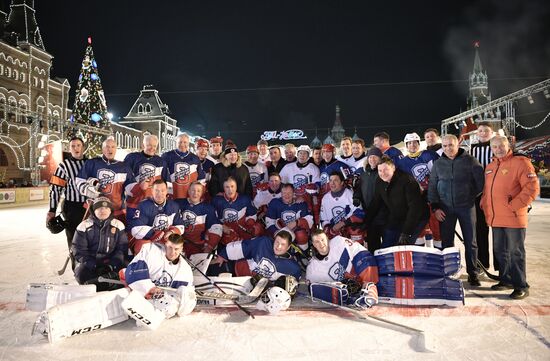 President Putin plays ice hockey match in Night Hockey League