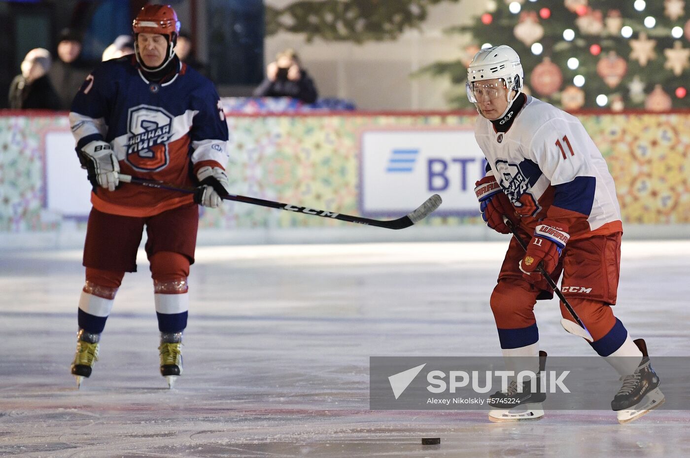 President Putin plays ice hockey match in Night Hockey League