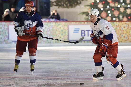 President Putin plays ice hockey match in Night Hockey League