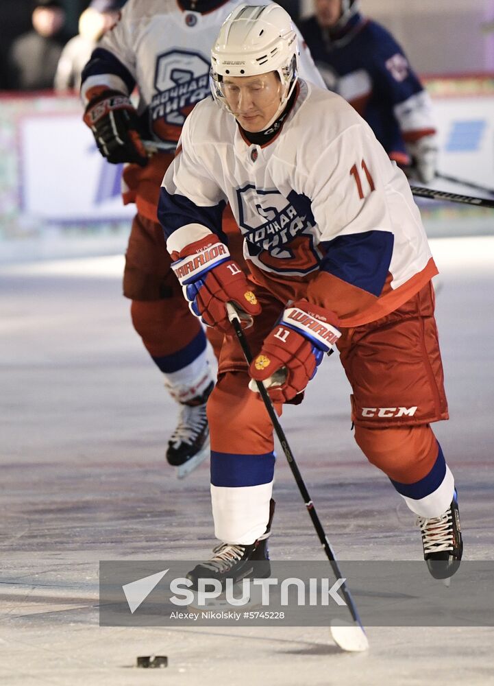 President Putin plays ice hockey match in Night Hockey League