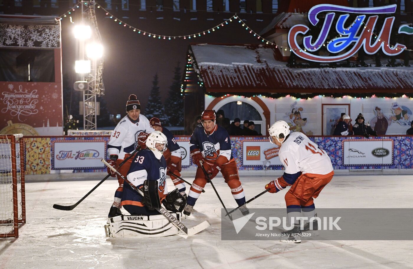 President Putin plays ice hockey match in Night Hockey League