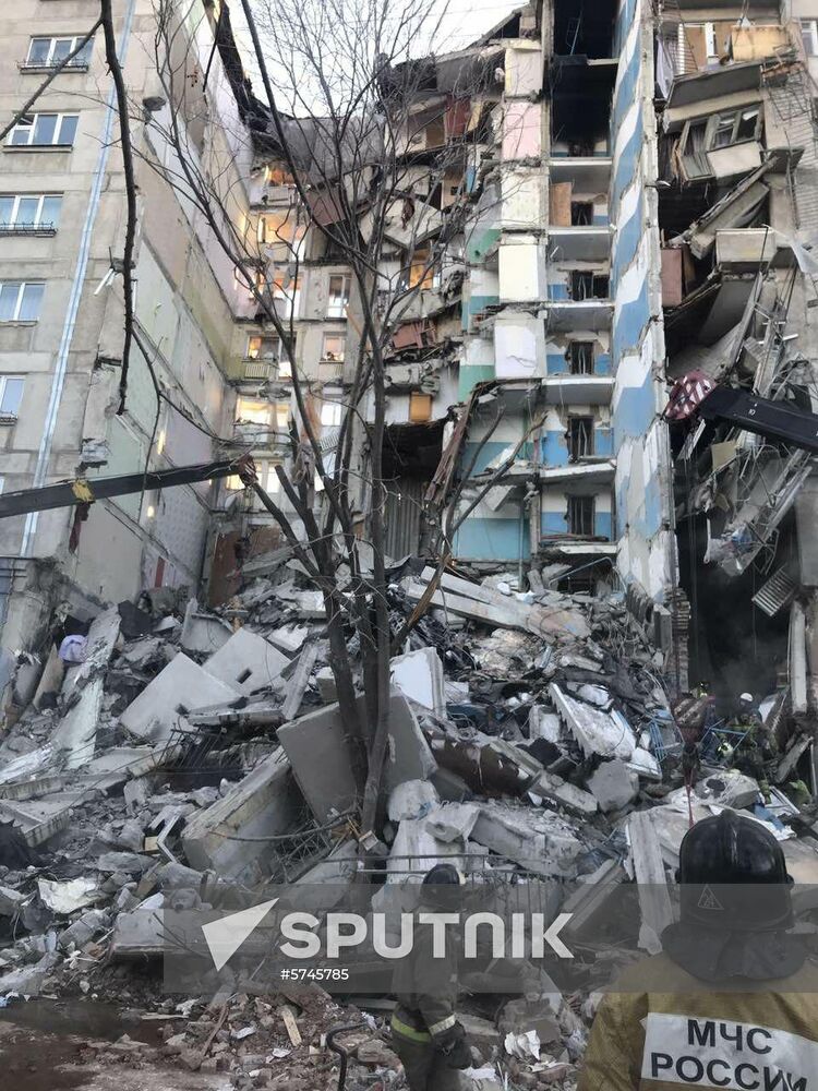 Russia Magnitogorsk Gas Explosion