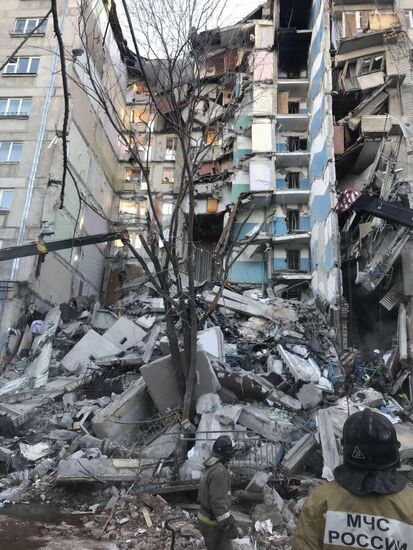 Russia Magnitogorsk Gas Explosion