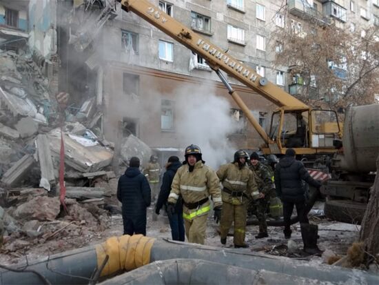 Russia Magnitogorsk Gas Explosion