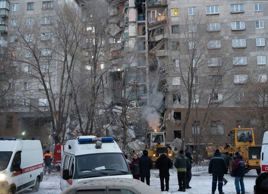 Russia Magnitogorsk Gas Explosion