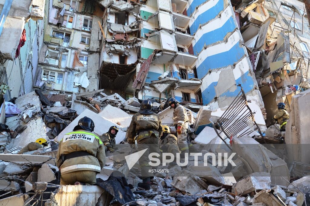 Russia Magnitogorsk Gas Explosion