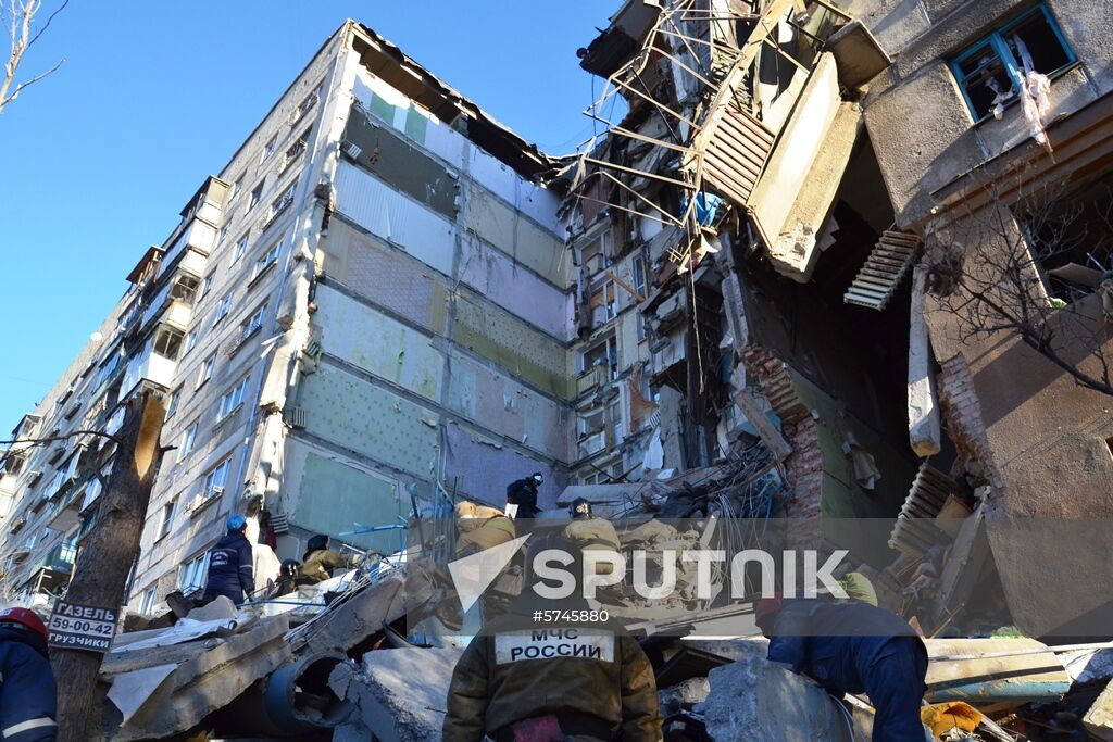 Russia Magnitogorsk Gas Explosion