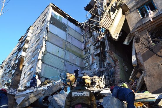 Russia Magnitogorsk Gas Explosion