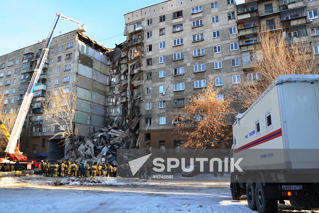 Russia Magnitogorsk Gas Explosion