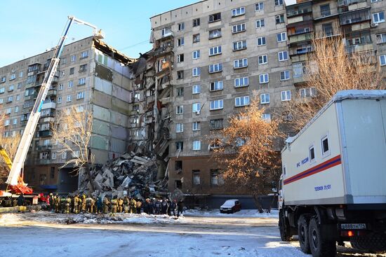 Russia Magnitogorsk Gas Explosion