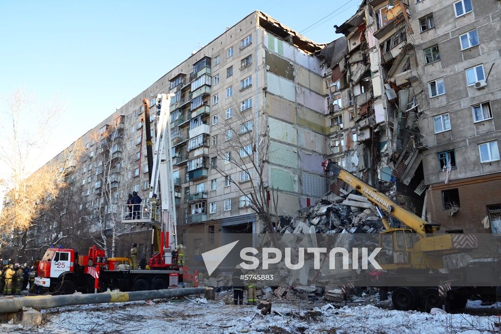 Russia Magnitogorsk Gas Explosion