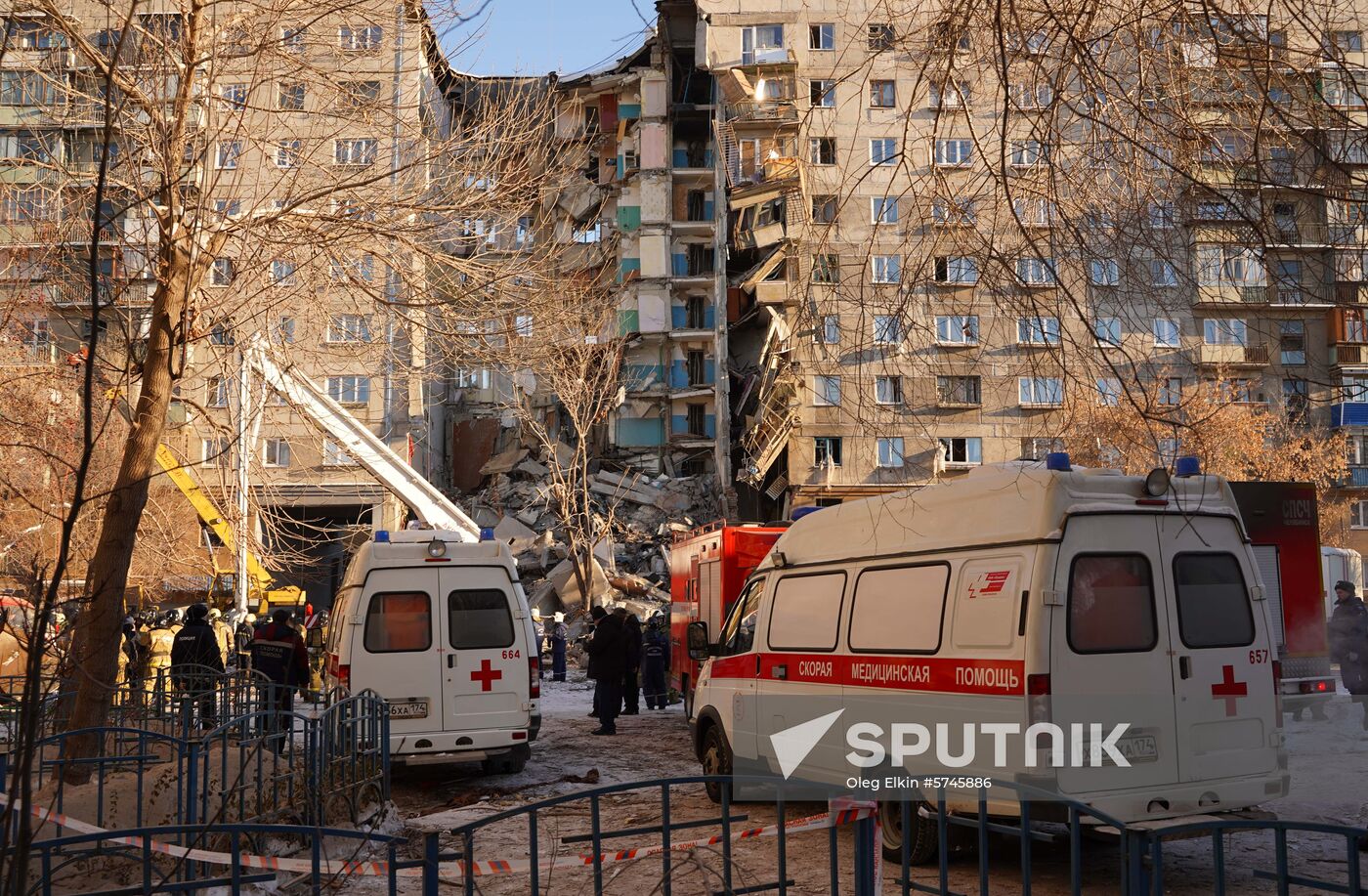 Russia Magnitogorsk Gas Explosion