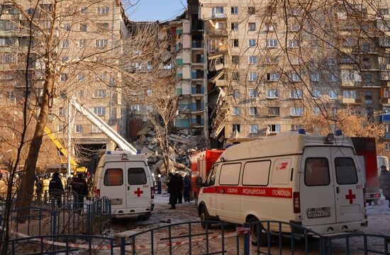 Russia Magnitogorsk Gas Explosion