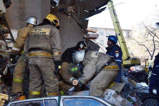 Russia Magnitogorsk Gas Explosion