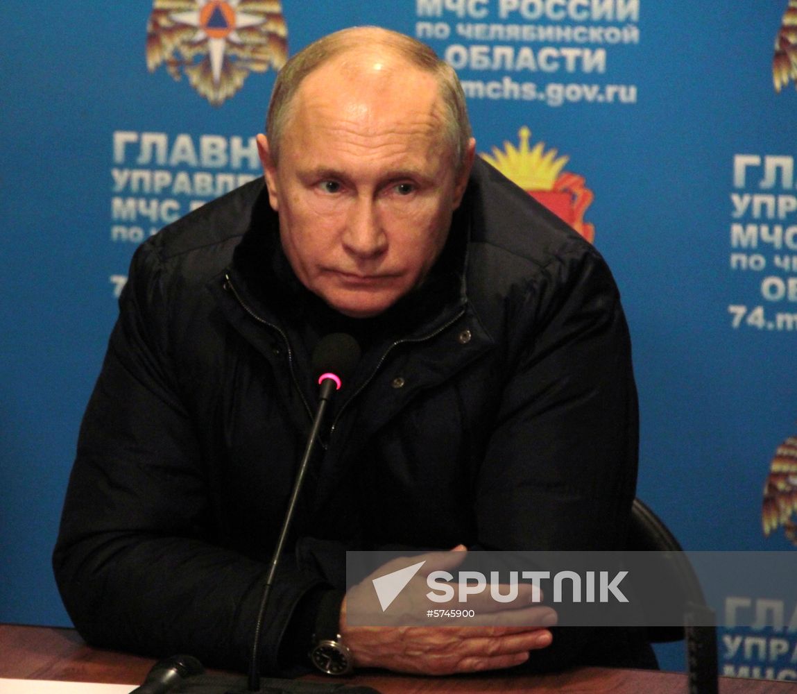 President Putin arrives in Magnitogorsk where part of apartment block collapsed due to blast