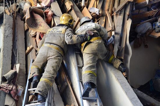 Russia Magnitogorsk Gas Explosion