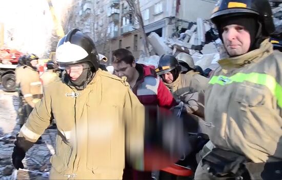 Russia Magnitogorsk Gas Explosion