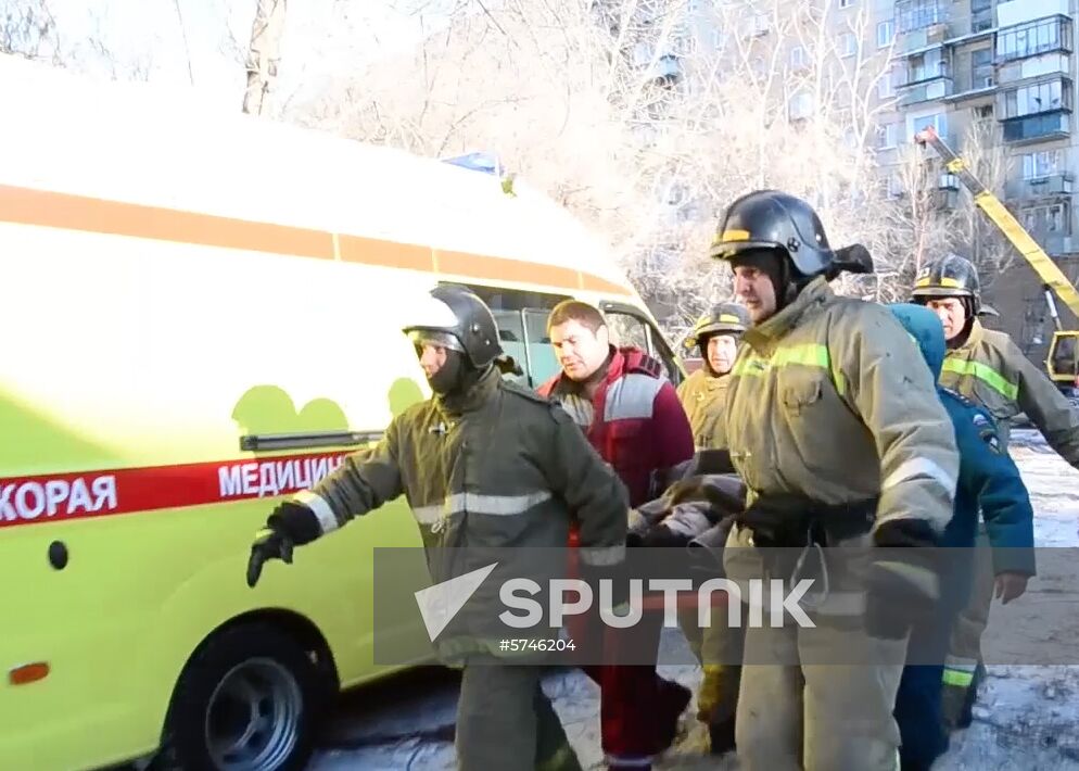 Russia Magnitogorsk Gas Explosion