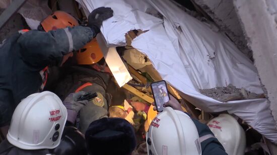 Russia Magnitogorsk Gas Explosion
