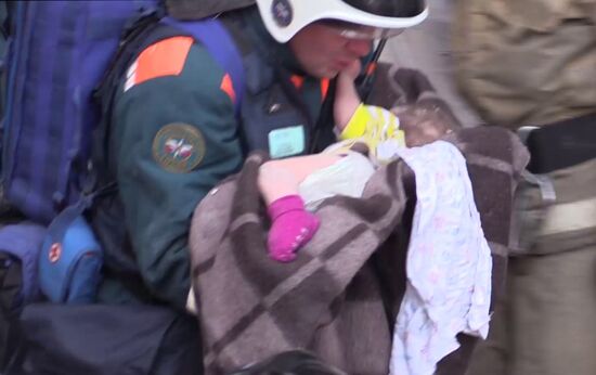 Russia Magnitogorsk Gas Explosion