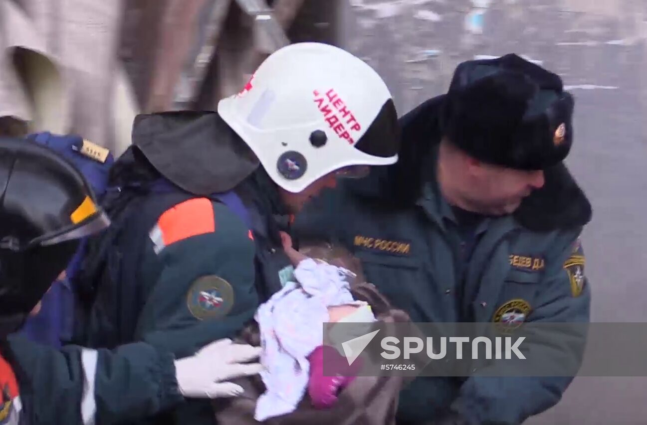 Russia Magnitogorsk Gas Explosion