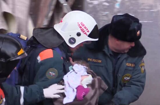 Russia Magnitogorsk Gas Explosion