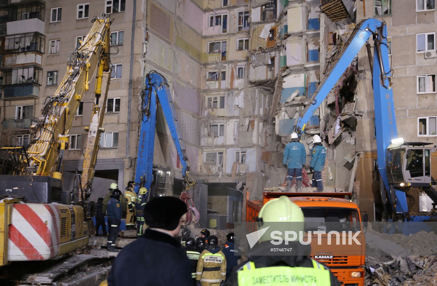 Russia Magnitogorsk Gas Explosion