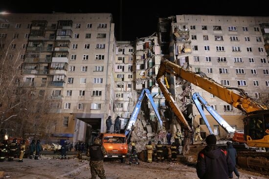 Russia Magnitogorsk Gas Explosion