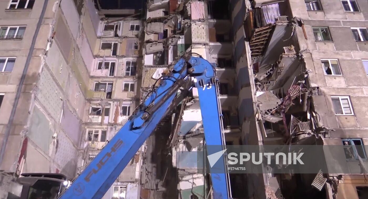 Russia Magnitogorsk Gas Explosion