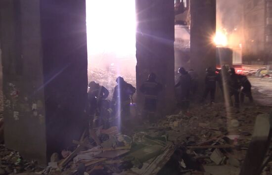 Russia Magnitogorsk Gas Explosion