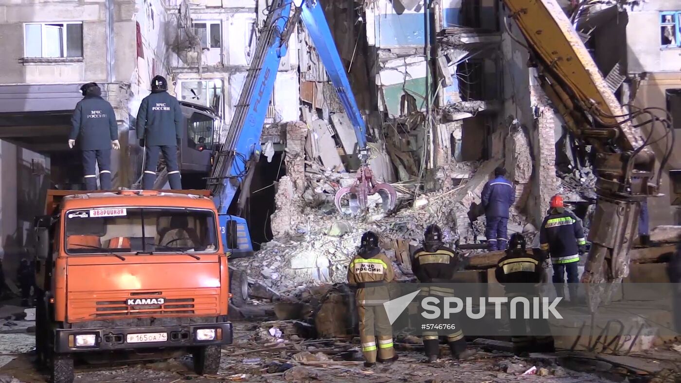 Russia Magnitogorsk Gas Explosion