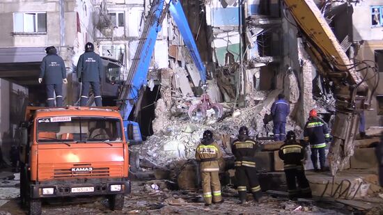 Russia Magnitogorsk Gas Explosion