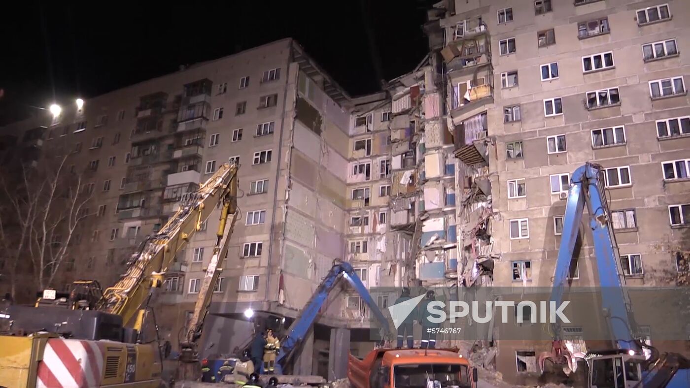 Russia Magnitogorsk Gas Explosion