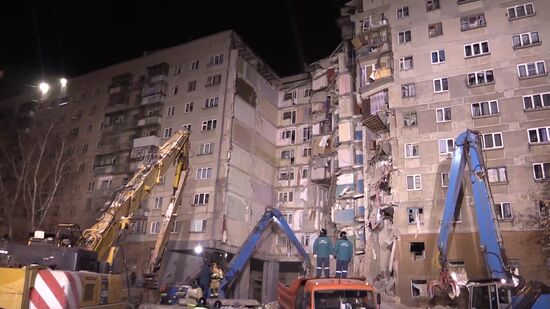 Russia Magnitogorsk Gas Explosion