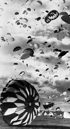 Air show at Tushino airfield