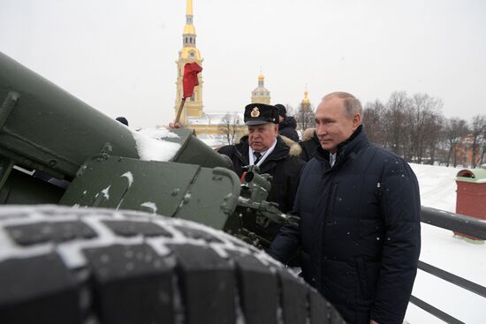 President Putin visits Peter and Paul Fortress