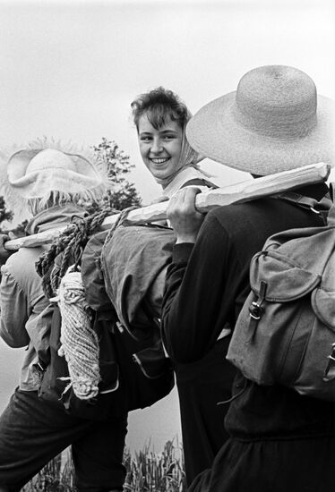Schoolchildren during field trip