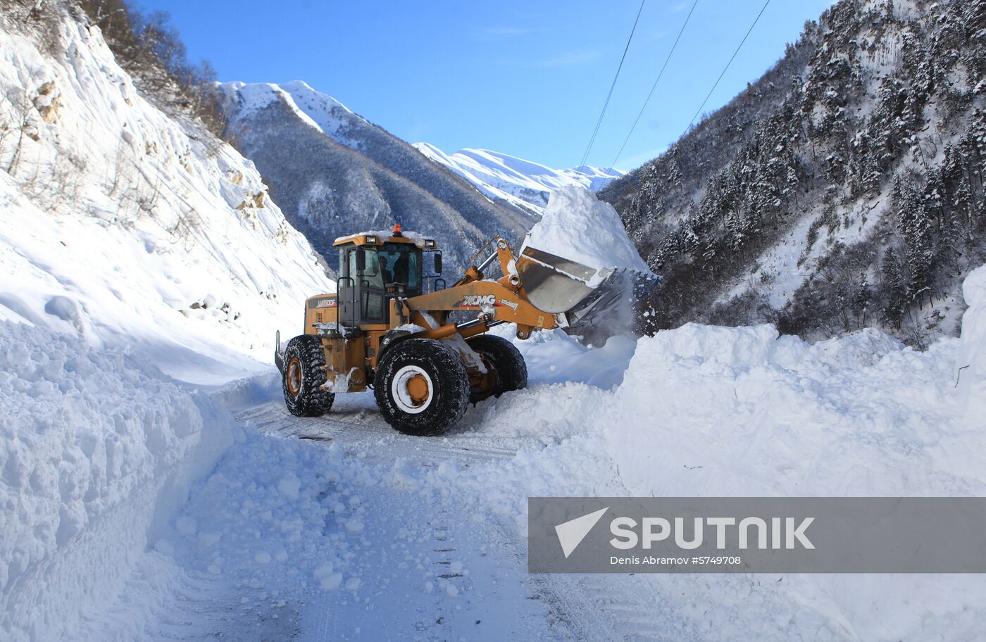 Russia Transcaucasian Road Snow