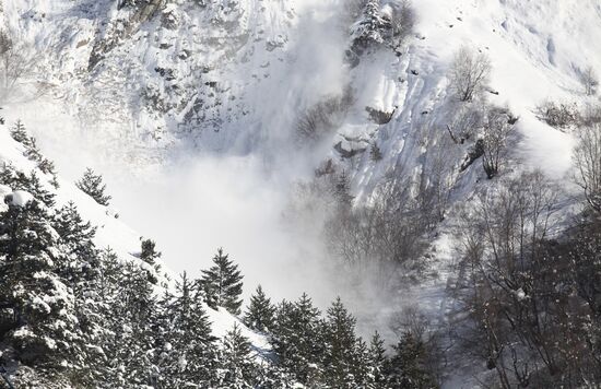 Russia Transcaucasian Road Snow
