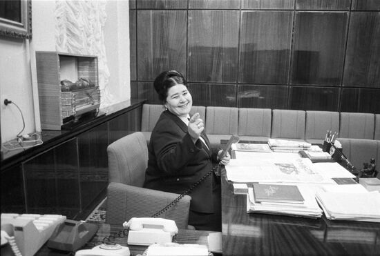 Uzbek SSR Supreme Soviet deputy Rimadzhan Khudaibergenova