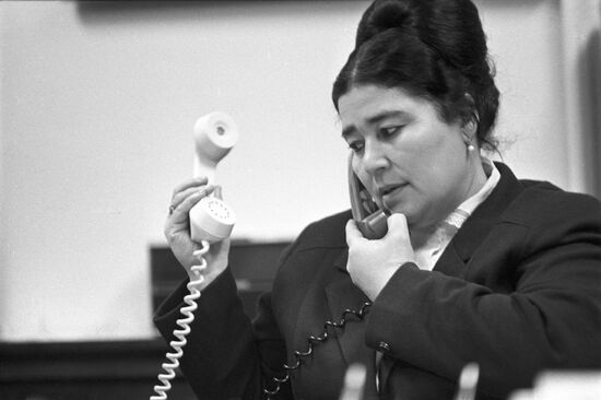Uzbek SSR Supreme Soviet deputy Rimadzhan Khudaibergenova